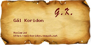 Gál Koridon névjegykártya