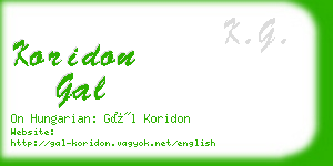 koridon gal business card